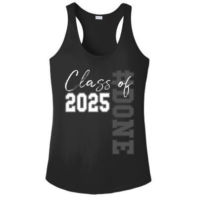 Done Class Of 2025 Graduate Funny 2025 Graduation Seniors  Ladies PosiCharge Competitor Racerback Tank