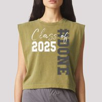 Done Class Of 2025 Graduate Funny 2025 Graduation Seniors  Garment-Dyed Women's Muscle Tee