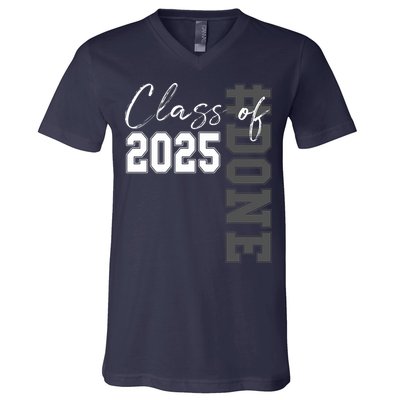 Done Class Of 2025 Graduate Funny 2025 Graduation Seniors  V-Neck T-Shirt