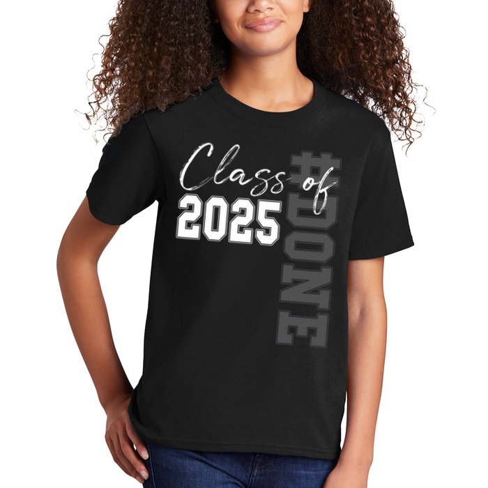 Done Class Of 2025 Graduate Funny 2025 Graduation Seniors  Kids T-Shirt