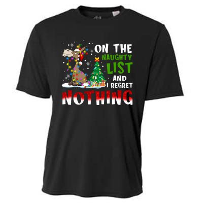 Donkey Christmas On The Naughty List And I Regret Nothing Cooling Performance Crew T-Shirt