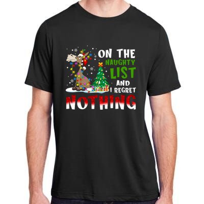 Donkey Christmas On The Naughty List And I Regret Nothing Adult ChromaSoft Performance T-Shirt