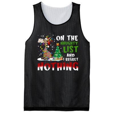 Donkey Christmas On The Naughty List And I Regret Nothing Mesh Reversible Basketball Jersey Tank