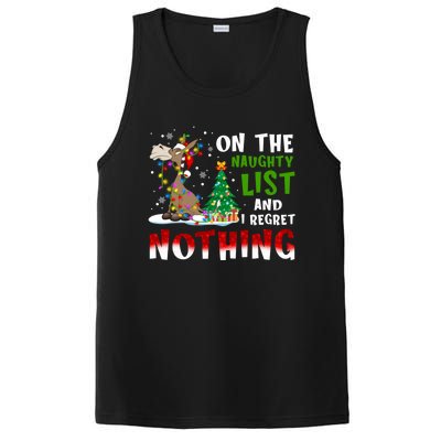 Donkey Christmas On The Naughty List And I Regret Nothing PosiCharge Competitor Tank