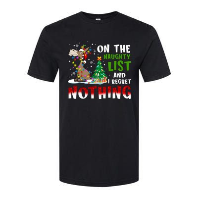 Donkey Christmas On The Naughty List And I Regret Nothing Softstyle CVC T-Shirt