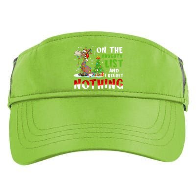 Donkey Christmas On The Naughty List And I Regret Nothing Gift Adult Drive Performance Visor