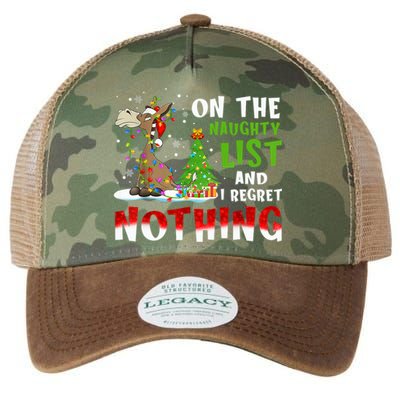 Donkey Christmas On The Naughty List And I Regret Nothing Gift Legacy Tie Dye Trucker Hat