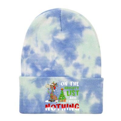 Donkey Christmas On The Naughty List And I Regret Nothing Gift Tie Dye 12in Knit Beanie