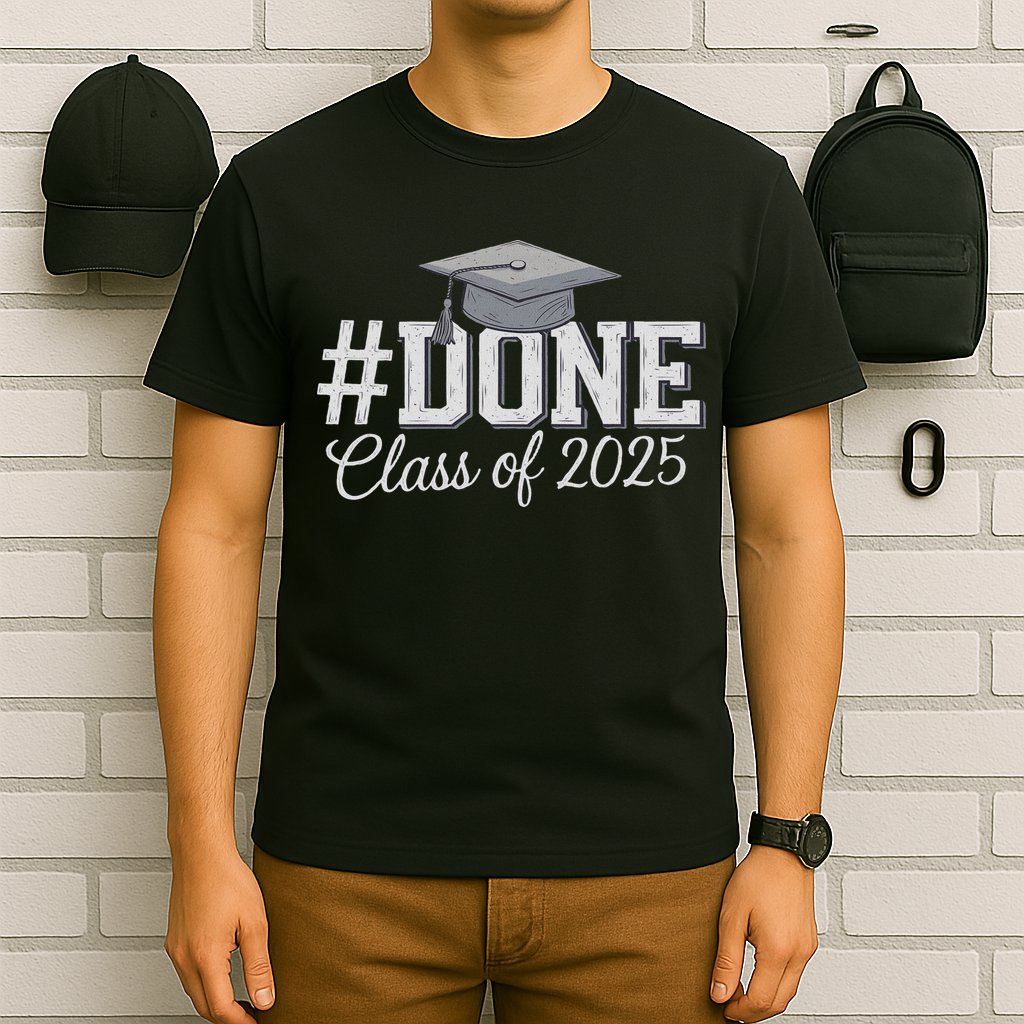 Done Class Of 2025 Graduation For Her Him Grad Seniors 2025 T-Shirt