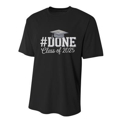 Done Class Of 2025 Graduation For Her Him Grad Seniors 2025 Youth Performance Sprint T-Shirt
