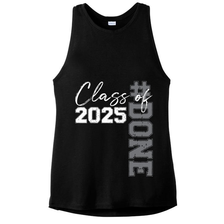 Done Class Of 2025 Graduate Funny 2025 Graduation Seniors Ladies PosiCharge Tri-Blend Wicking Tank