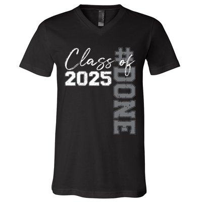 Done Class Of 2025 Graduate Funny 2025 Graduation Seniors V-Neck T-Shirt