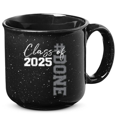 Done Class Of 2025 Graduate Funny 2025 Graduation Seniors 15oz Campfire Ceramic Mug
