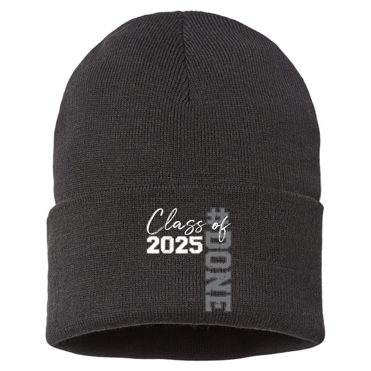 Done Class Of 2025 Graduate Funny 2025 Graduation Seniors Sustainable Knit Beanie