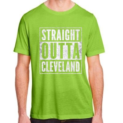 Distressed Cleveland Outfit Straight Outta Cleveland Gift Adult ChromaSoft Performance T-Shirt