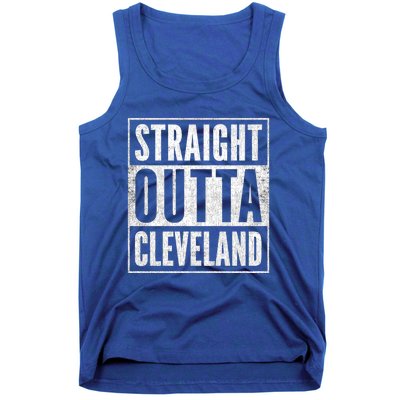 Distressed Cleveland Outfit Straight Outta Cleveland Gift Tank Top