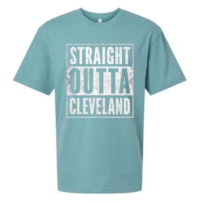 Distressed Cleveland Outfit Straight Outta Cleveland Gift Sueded Cloud Jersey T-Shirt