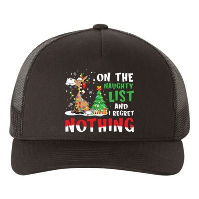 Donkey Christmas On The Naughty List And I Regret Nothing Yupoong Adult 5-Panel Trucker Hat