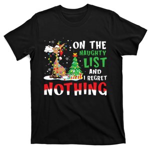 Donkey Christmas On The Naughty List And I Regret Nothing T-Shirt