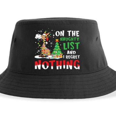 Donkey Christmas On The Naughty List And I Regret Nothing Sustainable Bucket Hat