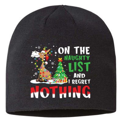 Donkey Christmas On The Naughty List And I Regret Nothing Sustainable Beanie