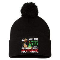 Donkey Christmas On The Naughty List And I Regret Nothing Pom Pom 12in Knit Beanie