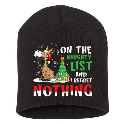 Donkey Christmas On The Naughty List And I Regret Nothing Short Acrylic Beanie