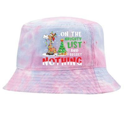 Donkey Christmas On The Naughty List And I Regret Nothing Tie-Dyed Bucket Hat