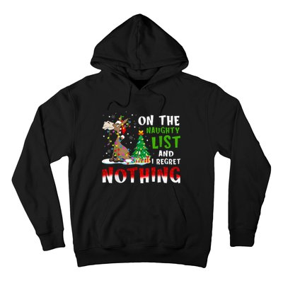 Donkey Christmas On The Naughty List And I Regret Nothing Hoodie