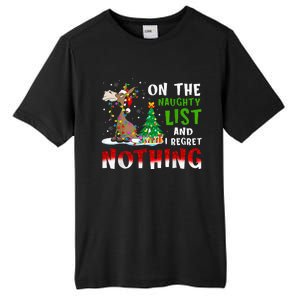 Donkey Christmas On The Naughty List And I Regret Nothing Tall Fusion ChromaSoft Performance T-Shirt