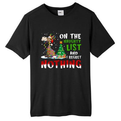 Donkey Christmas On The Naughty List And I Regret Nothing Tall Fusion ChromaSoft Performance T-Shirt