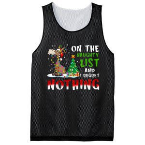 Donkey Christmas On The Naughty List And I Regret Nothing Mesh Reversible Basketball Jersey Tank