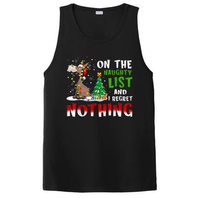 Donkey Christmas On The Naughty List And I Regret Nothing PosiCharge Competitor Tank