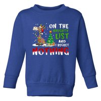 Donkey Christmas On The Naughty List And I Regret Nothing Toddler Sweatshirt