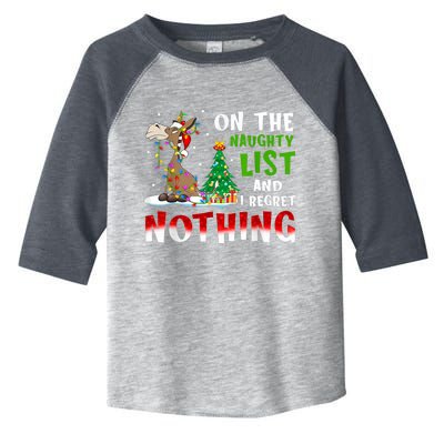 Donkey Christmas On The Naughty List And I Regret Nothing Toddler Fine Jersey T-Shirt