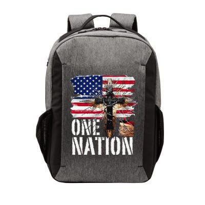 Distressed Christian One Nation Crown Of Thorns Patriotic Vector Backpack