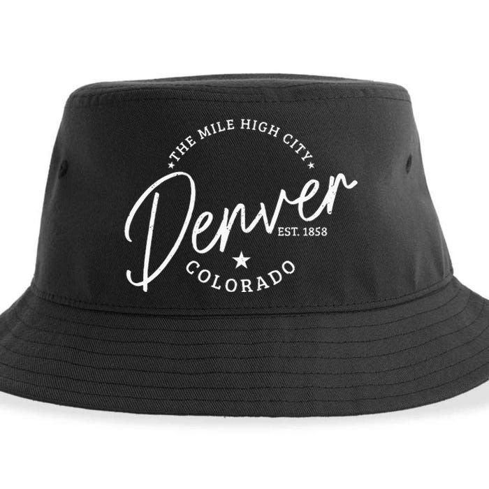 Denver Colorado Pride Mile High City Est. 1858 Denver Sustainable Bucket Hat