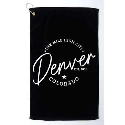 Denver Colorado Pride Mile High City Est. 1858 Denver Golf Towel