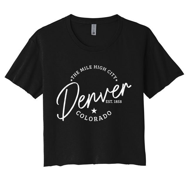 Denver Colorado Pride Mile High City Est. 1858 Denver Crop Top