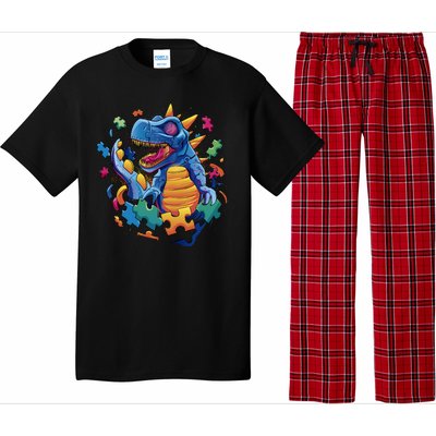 Dinosaur Colorful Puzzle Pieces Pajama Set