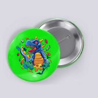 Dinosaur Colorful Puzzle Pieces Button