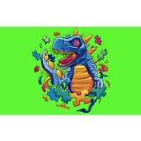 Dinosaur Colorful Puzzle Pieces Bumper Sticker