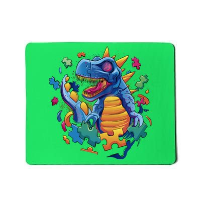 Dinosaur Colorful Puzzle Pieces Mousepad