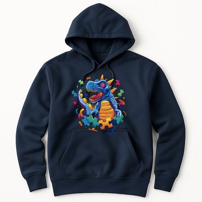 Dinosaur Colorful Puzzle Pieces Hoodie