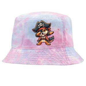 Dabbing Cute Pirate Ger Shepherd Dog Halloween Gift Tie-Dyed Bucket Hat