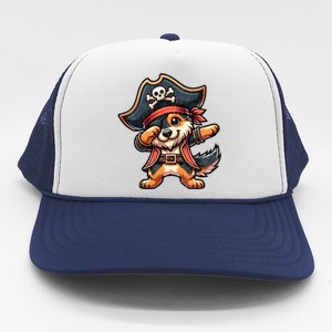 Dabbing Cute Pirate Ger Shepherd Dog Halloween Gift Trucker Hat