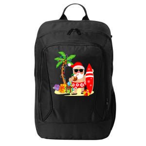 Decorated Christmas Palm Tree Tropical Xmas Coconut Lights Great Gift City Backpack