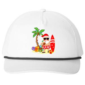 Decorated Christmas Palm Tree Tropical Xmas Coconut Lights Great Gift Snapback Five-Panel Rope Hat