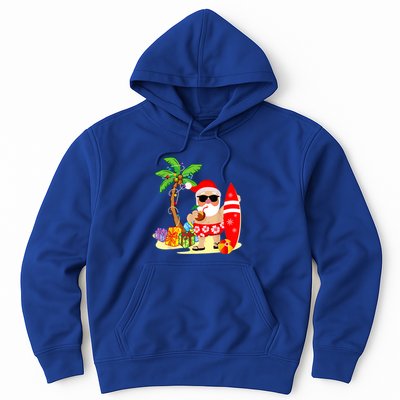 Decorated Christmas Palm Tree Tropical Xmas Coconut Lights Great Gift Hoodie
