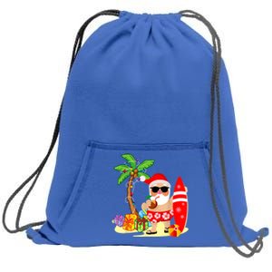 Decorated Christmas Palm Tree Tropical Xmas Coconut Lights Great Gift Sweatshirt Cinch Pack Bag